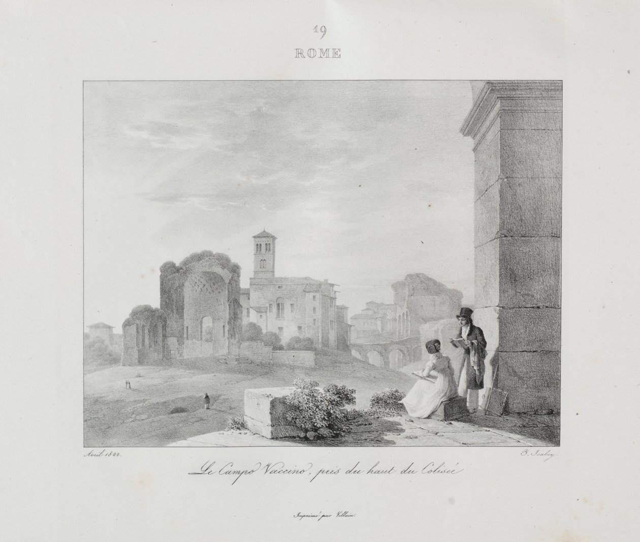 Viaggio in Italia nel 1822, 1833 da Jean Baptiste Isabey