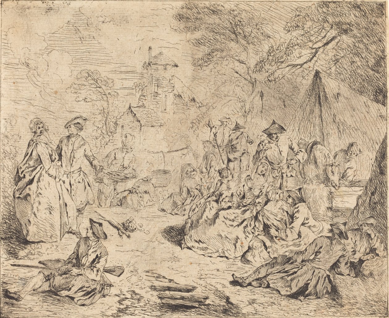 Truppe a riposo da Jean Baptiste Joseph Pater