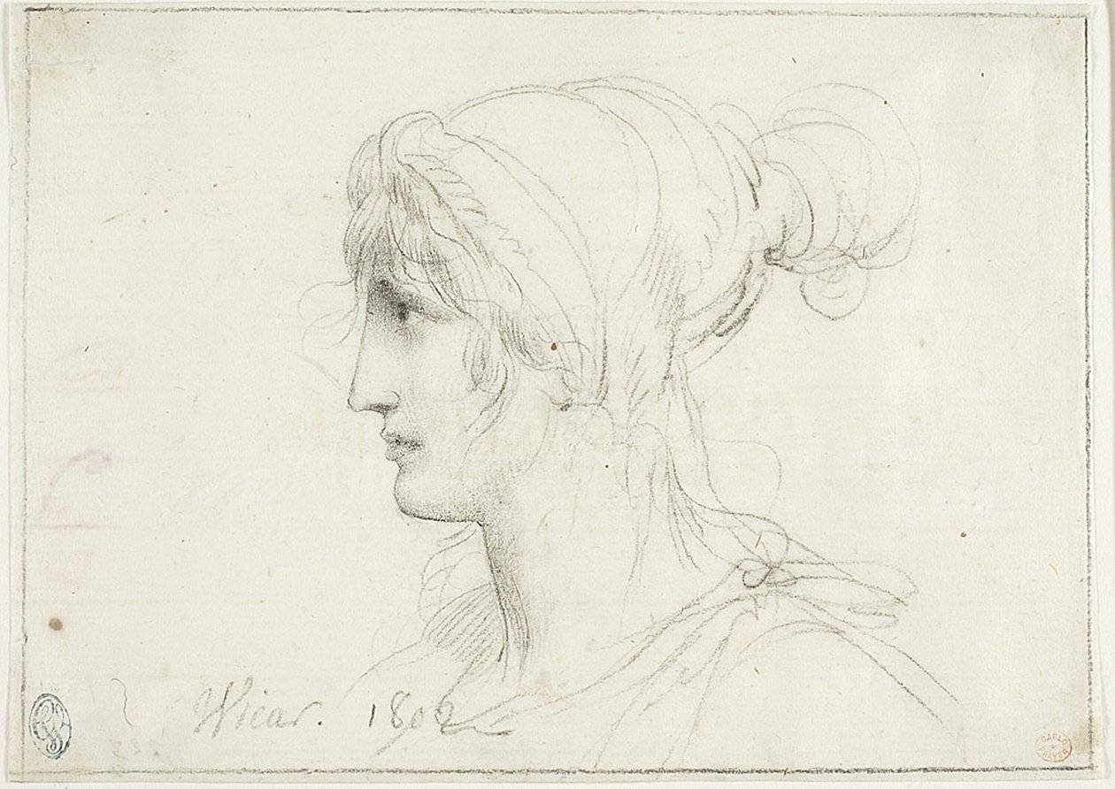Profilo di una donna da Jean Baptiste Joseph Wicar