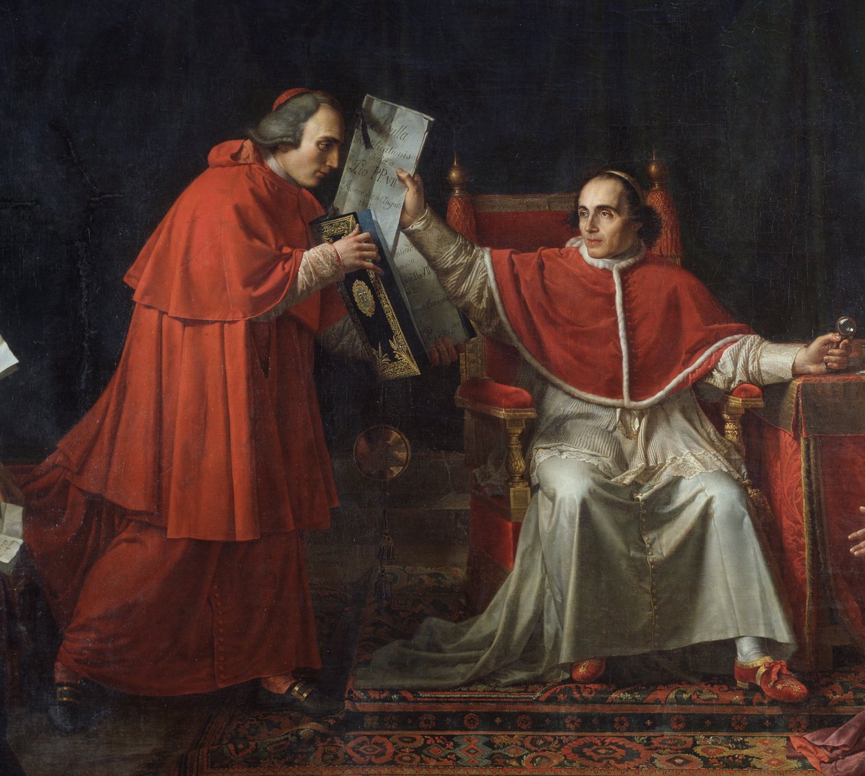 Firma del Concordato tra Francia e Santa Sede, da parte di Papa Pio VII (1742 - 1823), 15 agosto da Jean Baptiste Joseph Wicar