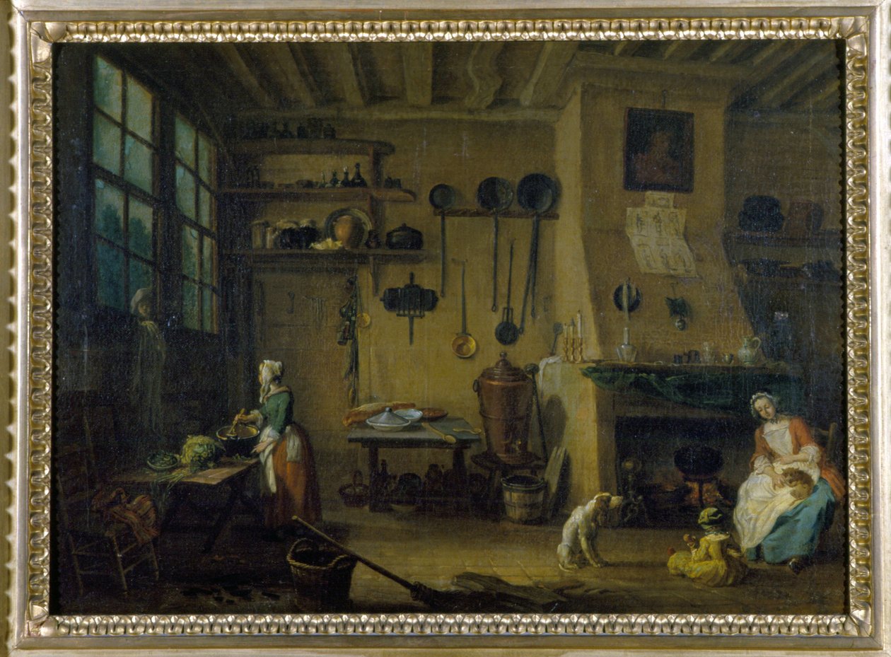 Cucina borghese - J.B Lallemand, fine XVII secolo, Museo delle Belle Arti di Digione da Jean Baptiste Lallemand