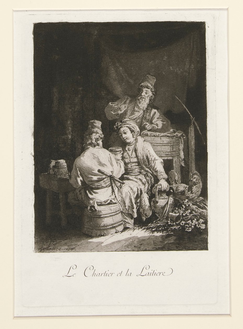 La virtù al cabaret e Il carrettiere e la lattaia da Jean Baptiste Le Prince