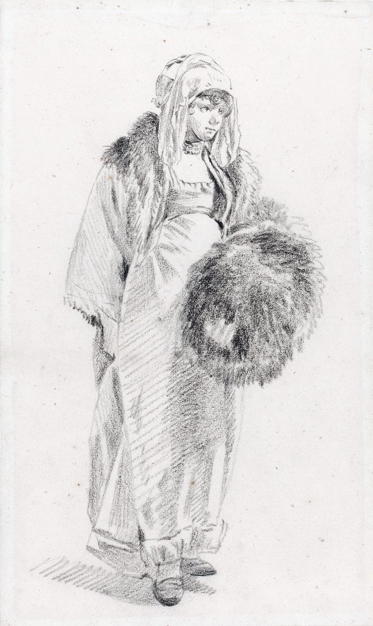 Donna russa con manicotto di pelliccia di Jean-Baptiste Le Prince (1734-1781), tra il 1758 e il 1761 da Jean Baptiste Le Prince