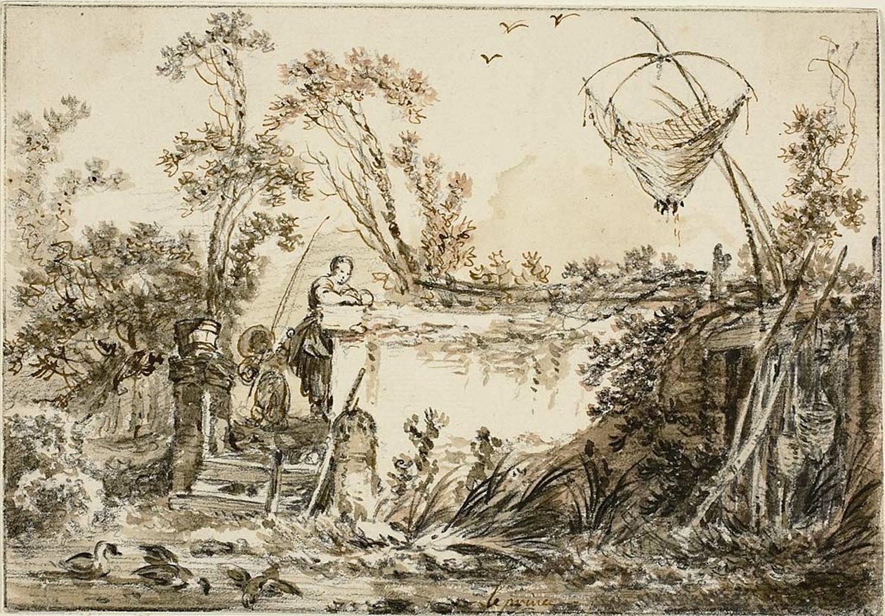 Studio per il frontespizio, per Varie Vedute del Gentile da Jean Baptiste Le Prince