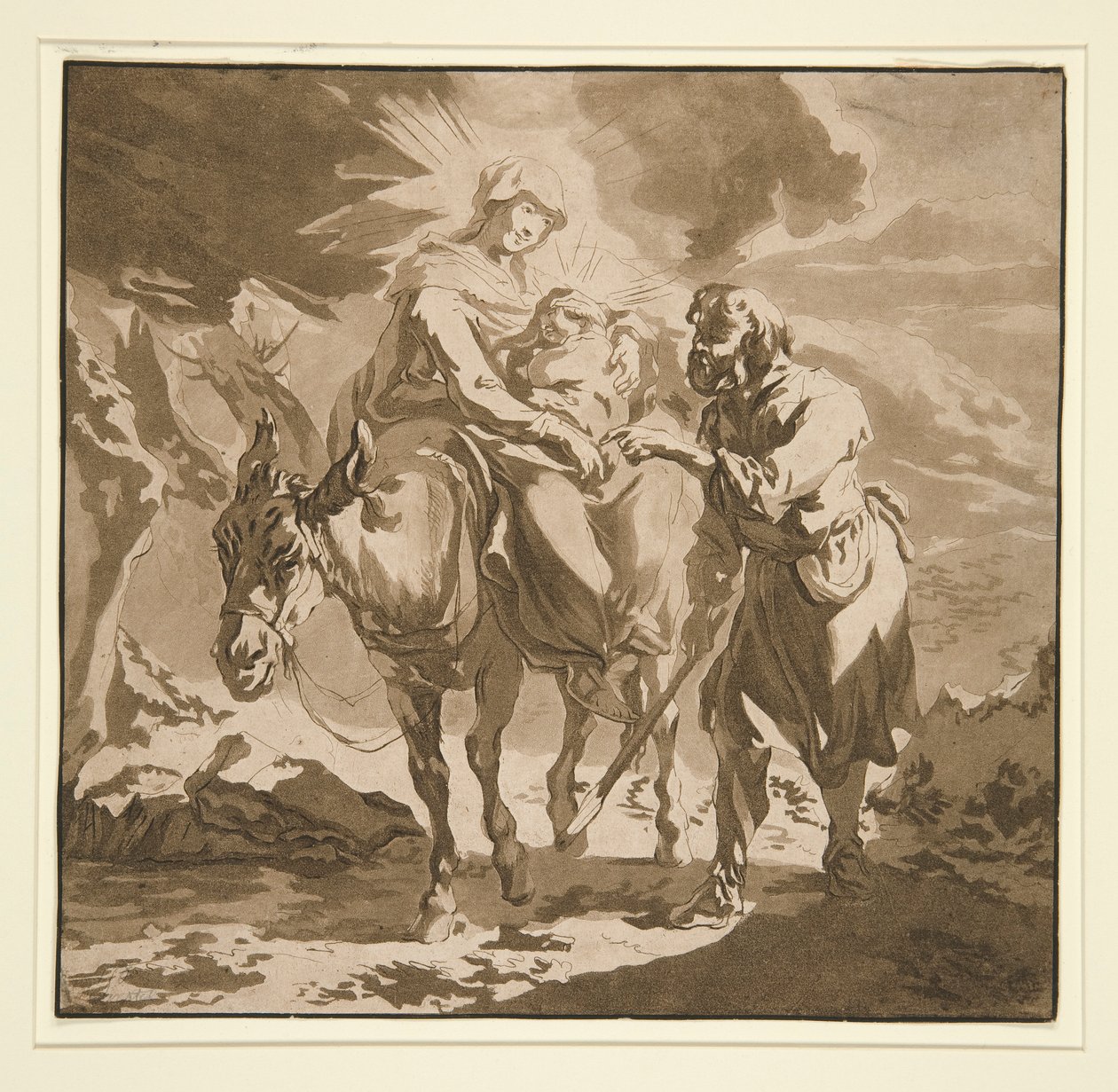 La fuga in Egitto da Jean Baptiste Le Prince