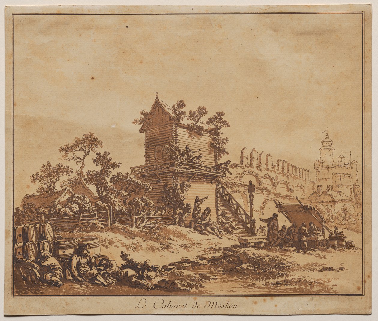 La taverna di Mosca (Le Cabaret de Moskou) da Jean Baptiste Le Prince