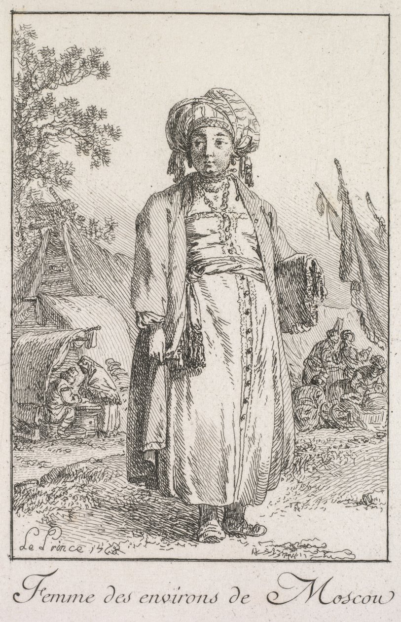 Donna dei sobborghi di Mosca, 1768 da Jean Baptiste Le Prince