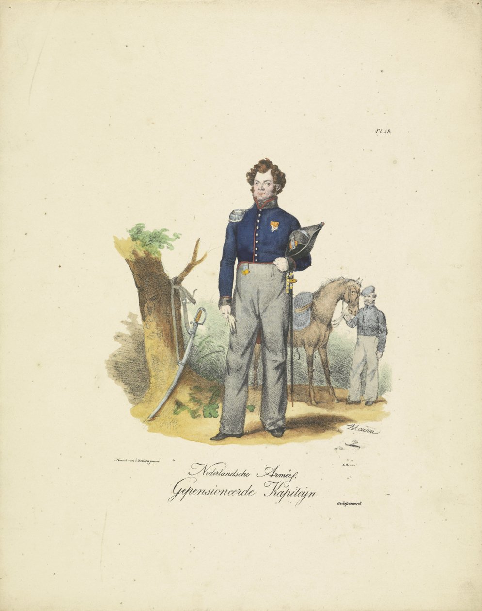 Capitano in pensione, 1820-1825 da Jean Baptiste Madou
