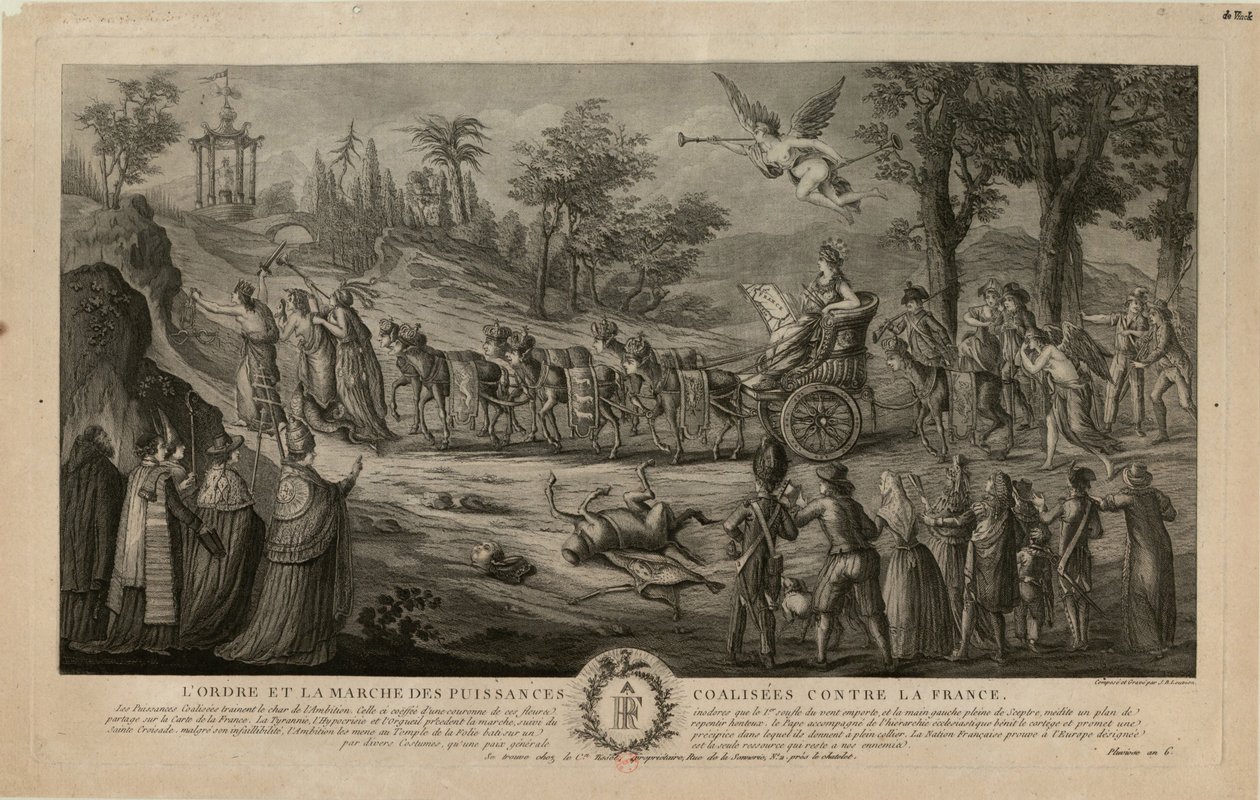 La marcia delle potenze alleate contro la Francia, 1798 da Jean Baptiste Marie Louvion