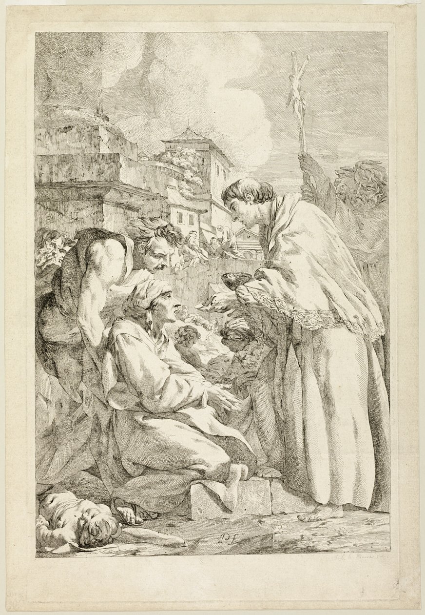 San Carlo Borromeo benedice gli appestati da Jean Baptiste Marie Pierre