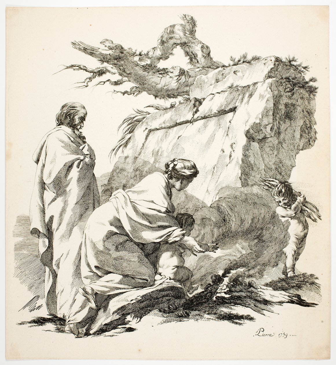 La fuga in Egitto da Jean Baptiste Marie Pierre