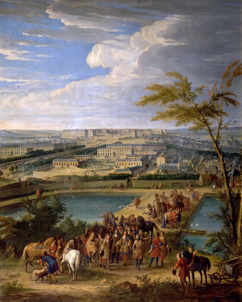 Veduta della città e del Palazzo di Versailles, vista dalla collina di Montbauron da Jean Baptiste Martin