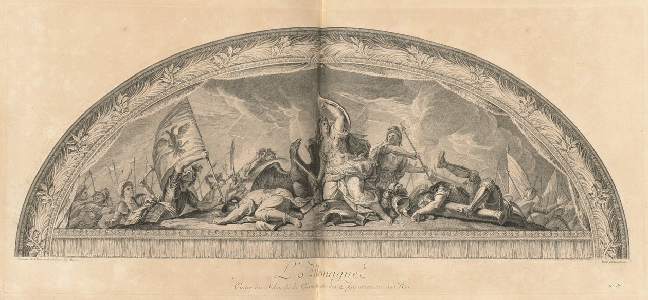 La Germania, Centro del Salone della Guerra accanto alle Camere del Re [pl. 37] da Jean Baptiste Masse