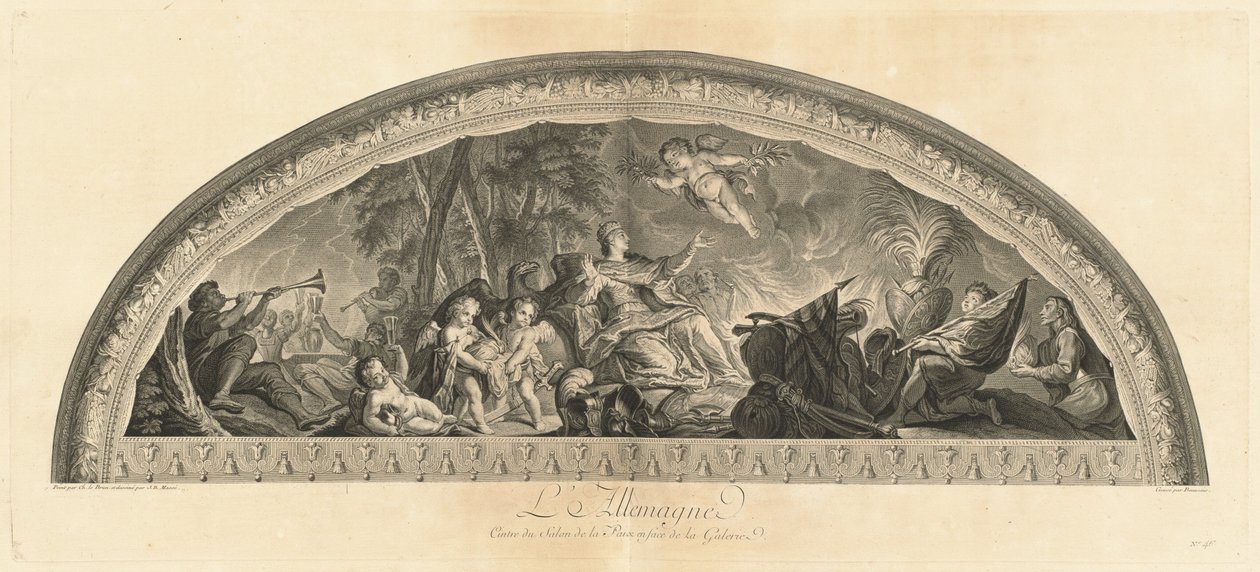 La Germania, centro del Salone della Pace di fronte alla Galleria [pl. 46] da Jean Baptiste Masse