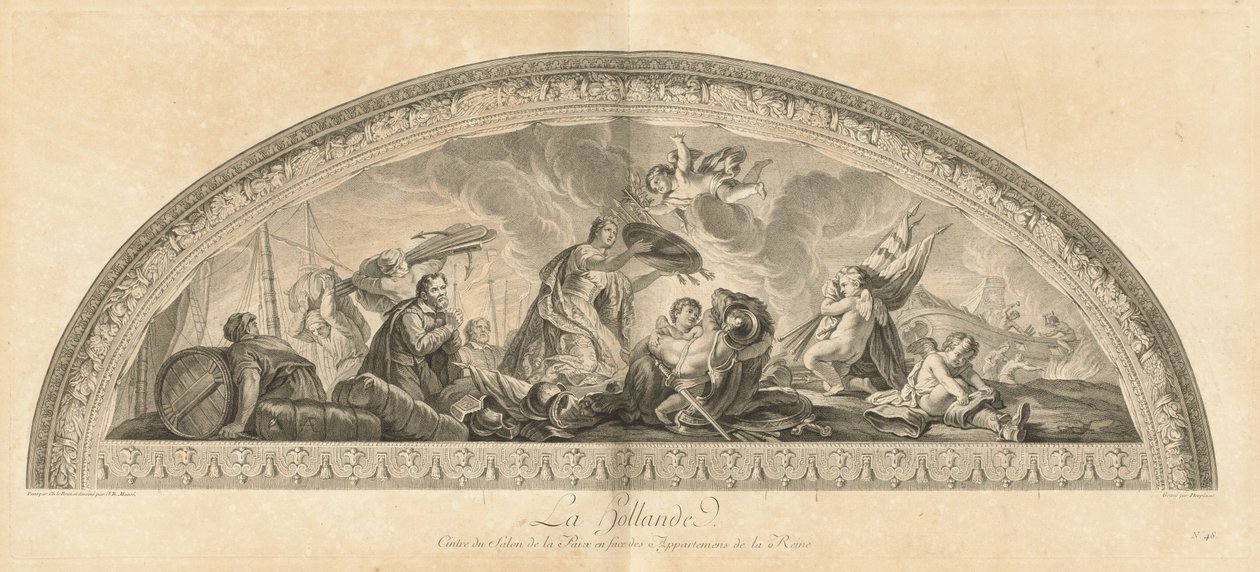 La Hollande Cintre du Salon de la Paix en face des Appartmens de la Reine [pl. 48] da Jean Baptiste Masse