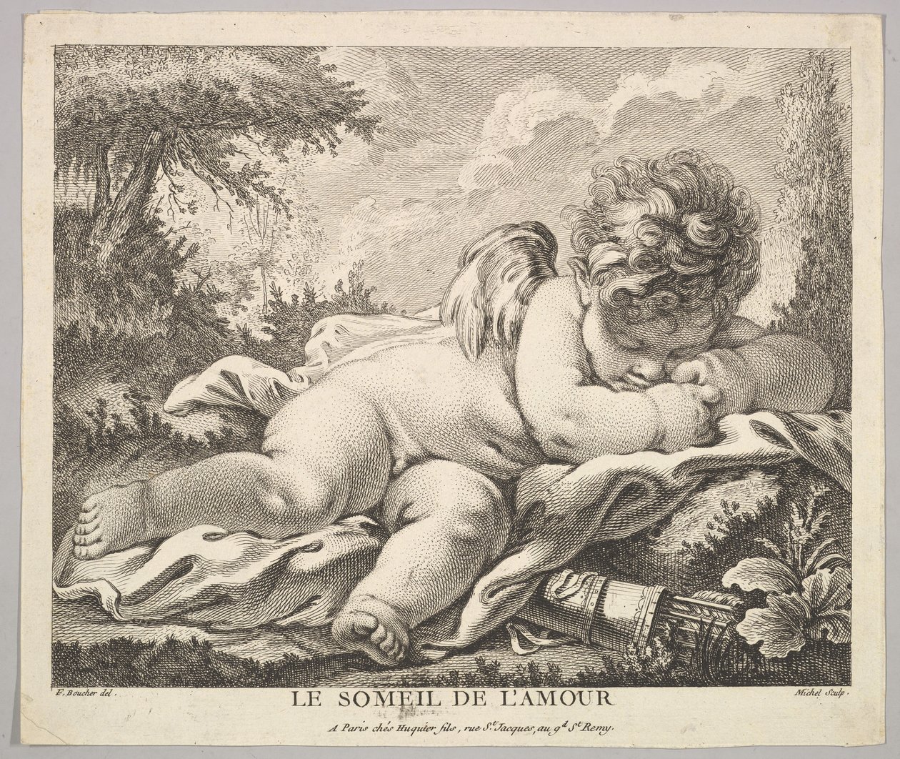 Il sonno di Cupido da Jean Baptiste Michel