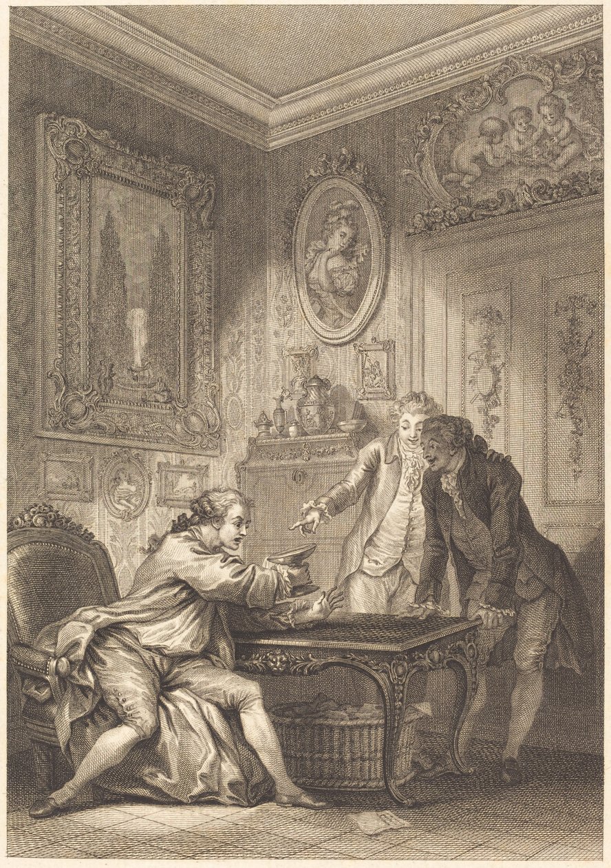 La coppa incantata da Jean Baptiste Michel Dupreel after Jean Honoré Fragonard