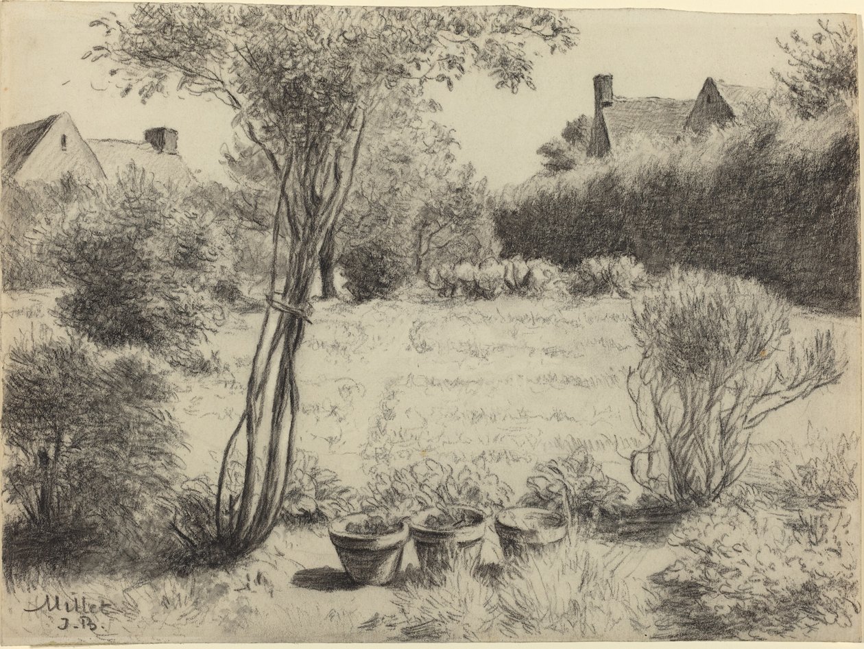 Giardino soleggiato da Jean Baptiste Millet