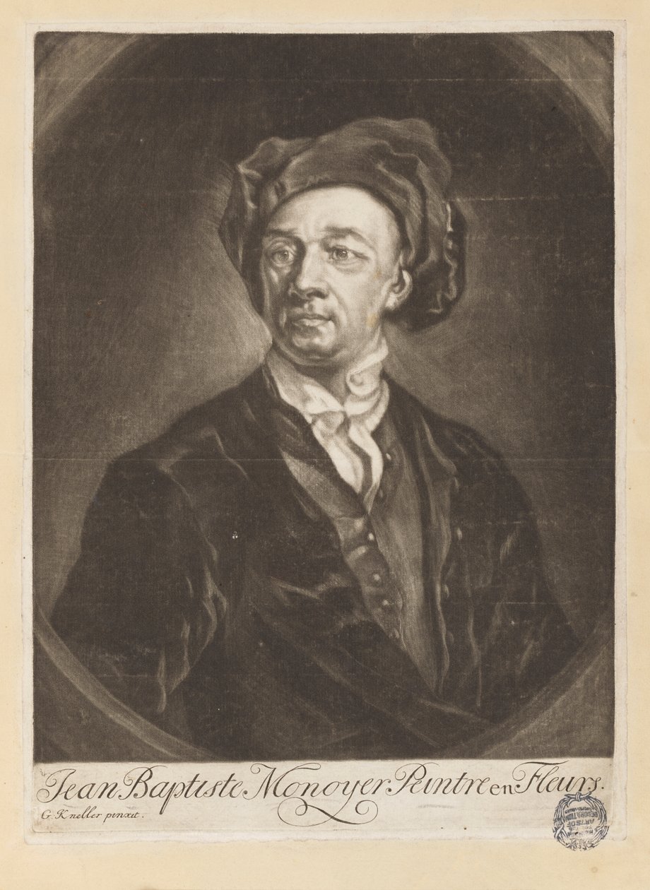 Ritratto di Monnoyer da "Le Livre de toutes sortes de fleurs d