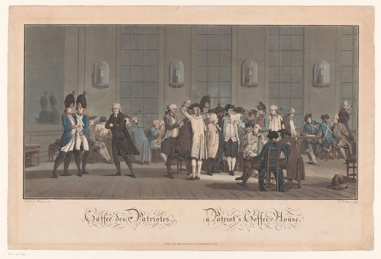 Caffè con patrioti da Jean Baptiste Morret