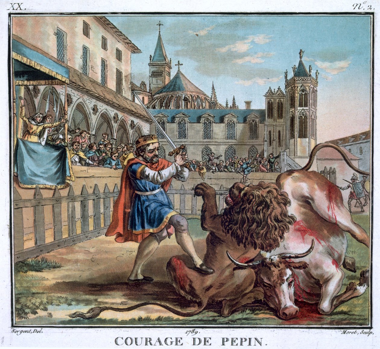 Il coraggio di Pepin, 1789 da Jean Baptiste Morret