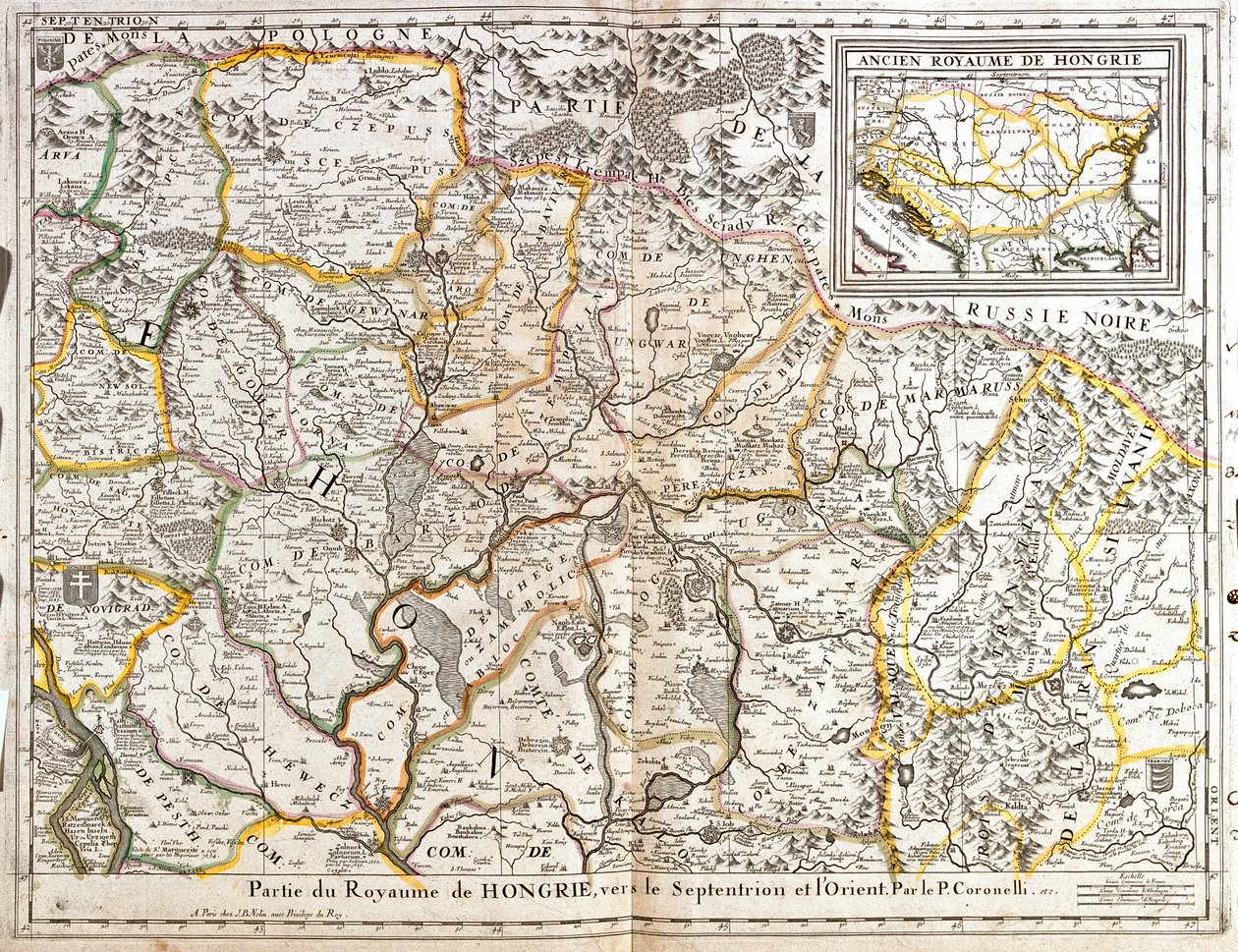 Mappa della parte nord-orientale del Regno d