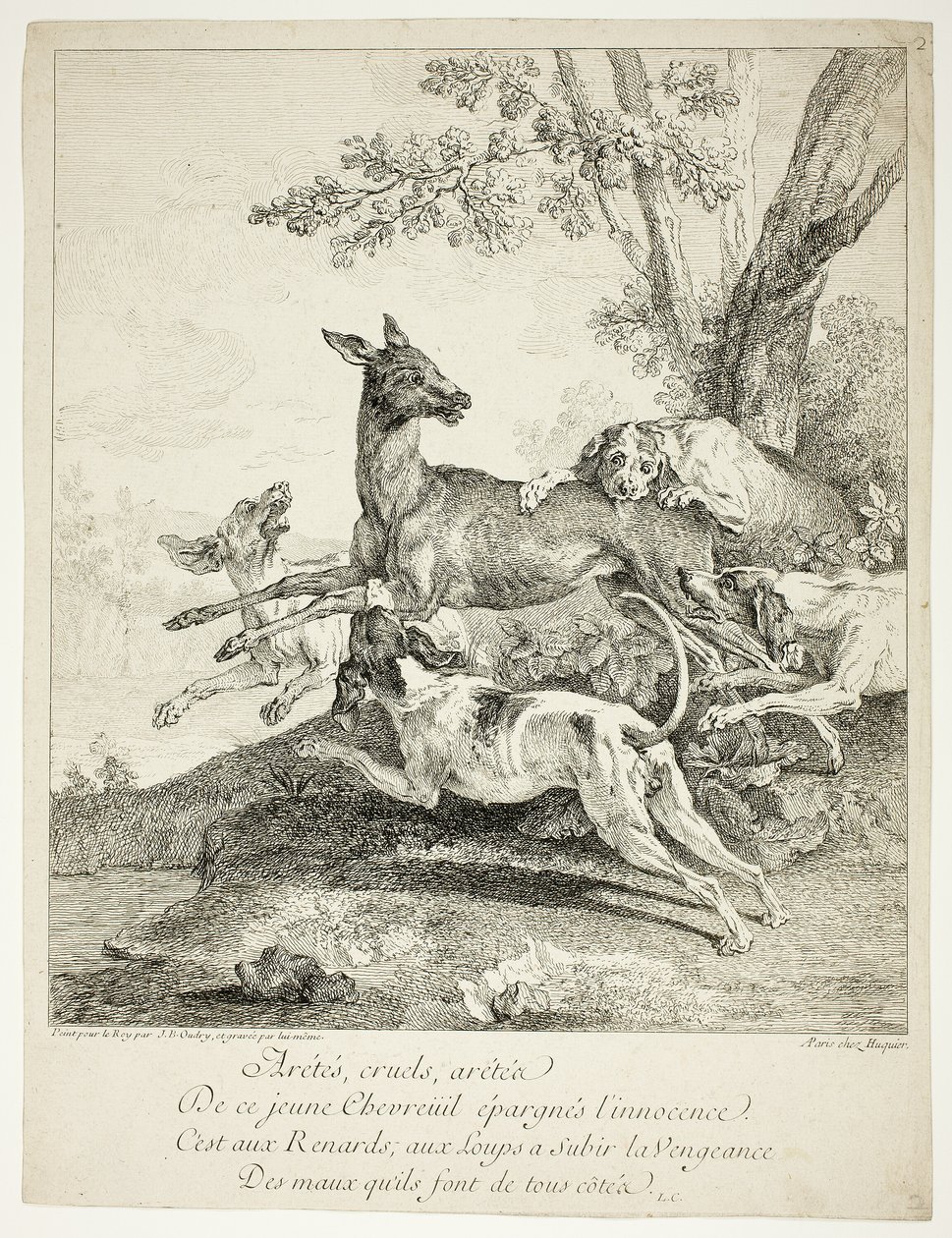 Cervi attaccati dai cani da Jean Baptiste Oudry