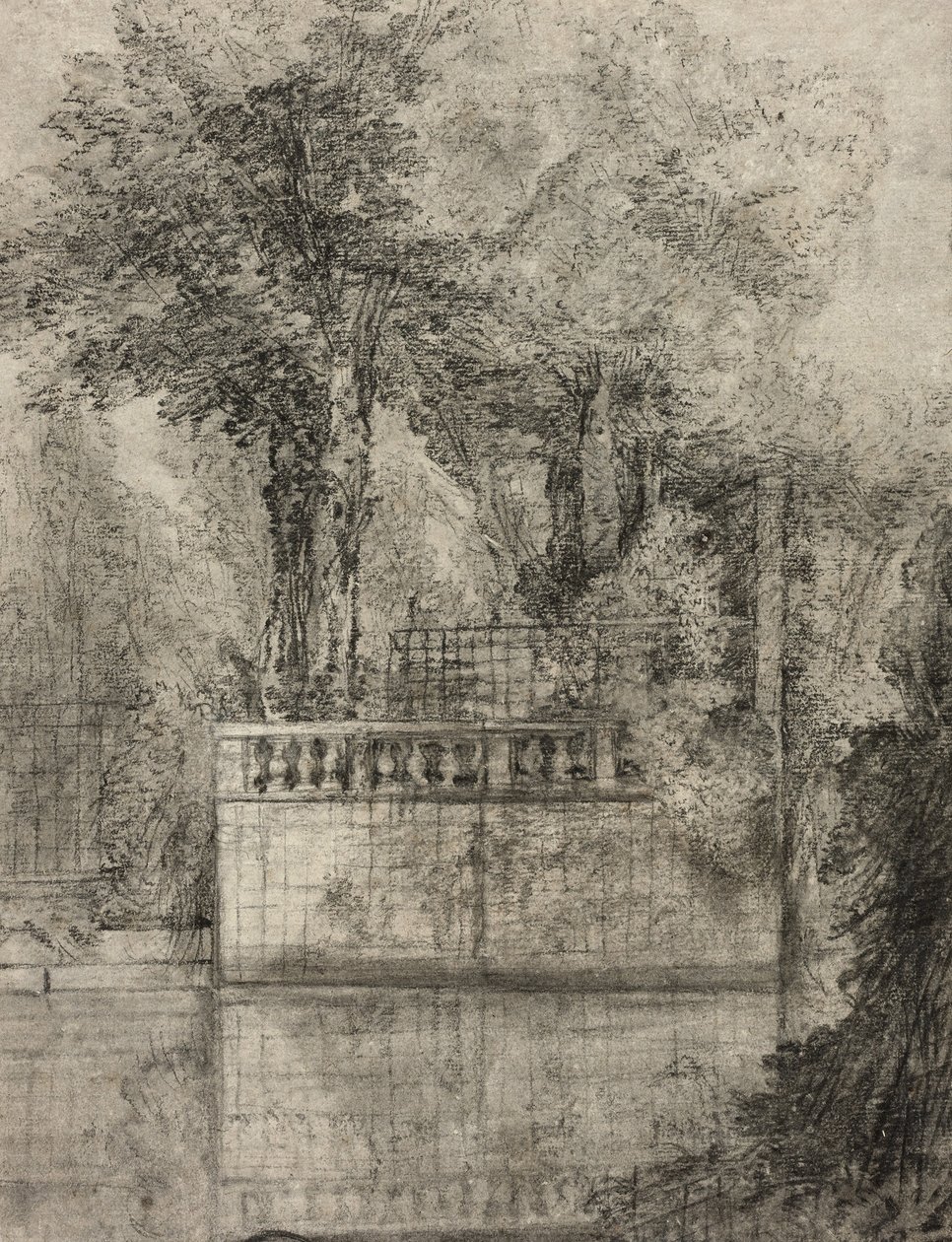 Lavoro a graticcio e piscina riflettente ad Arcueil, 1744-47 da Jean Baptiste Oudry