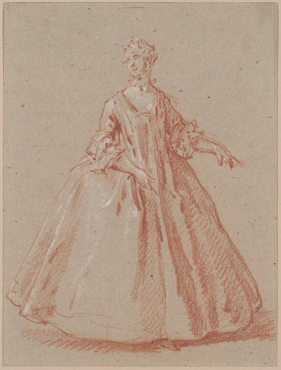 Donna in piedi da Jean-Baptiste Oudry