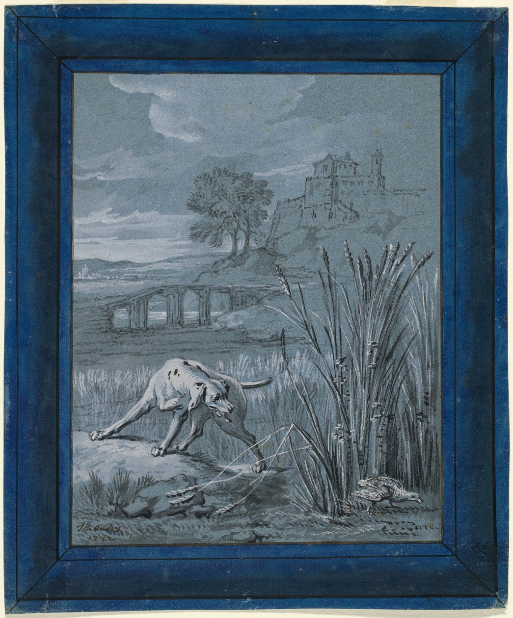 La pernice salva i suoi piccoli da Jean Baptiste Oudry