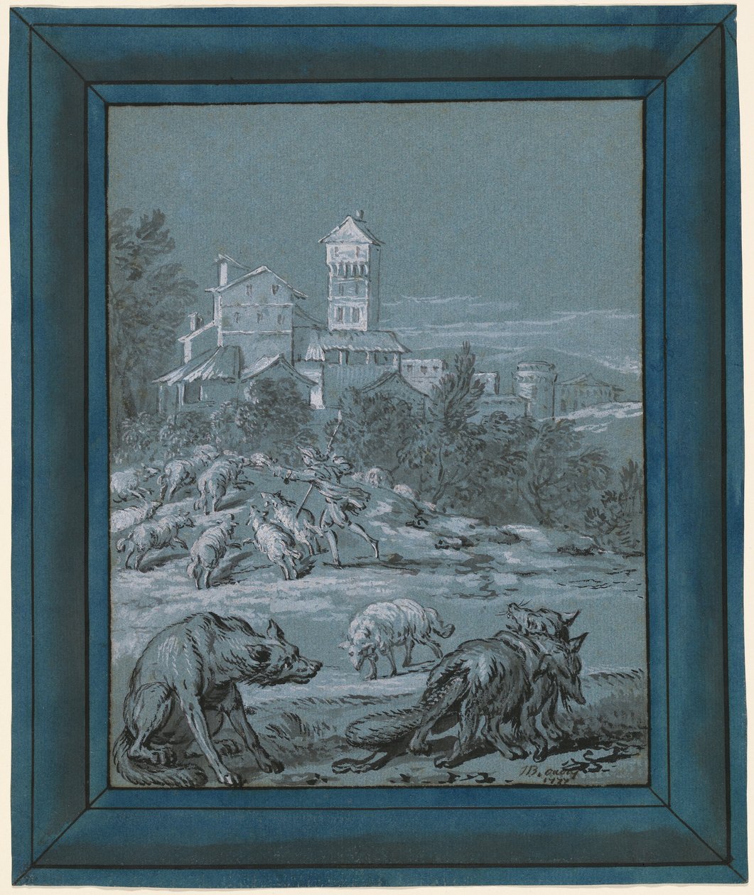 Il lupo e la volpe da Jean Baptiste Oudry