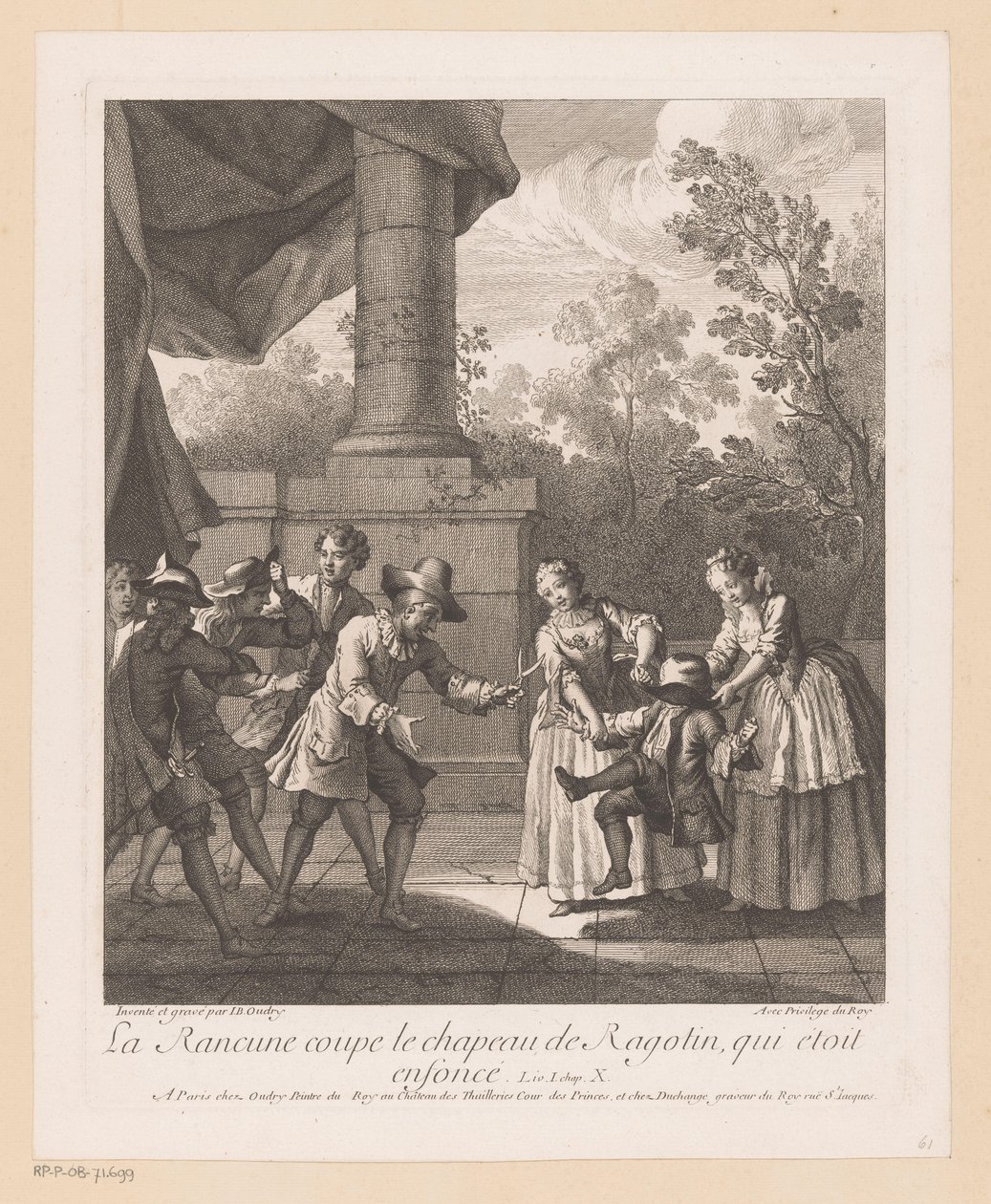 Wrok knipt de hoed van Ragotin da Jean Baptiste Oudry