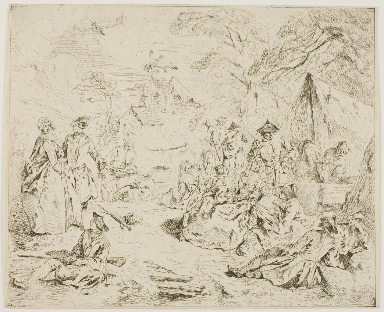 Truppe a riposo da Jean Baptiste Pater