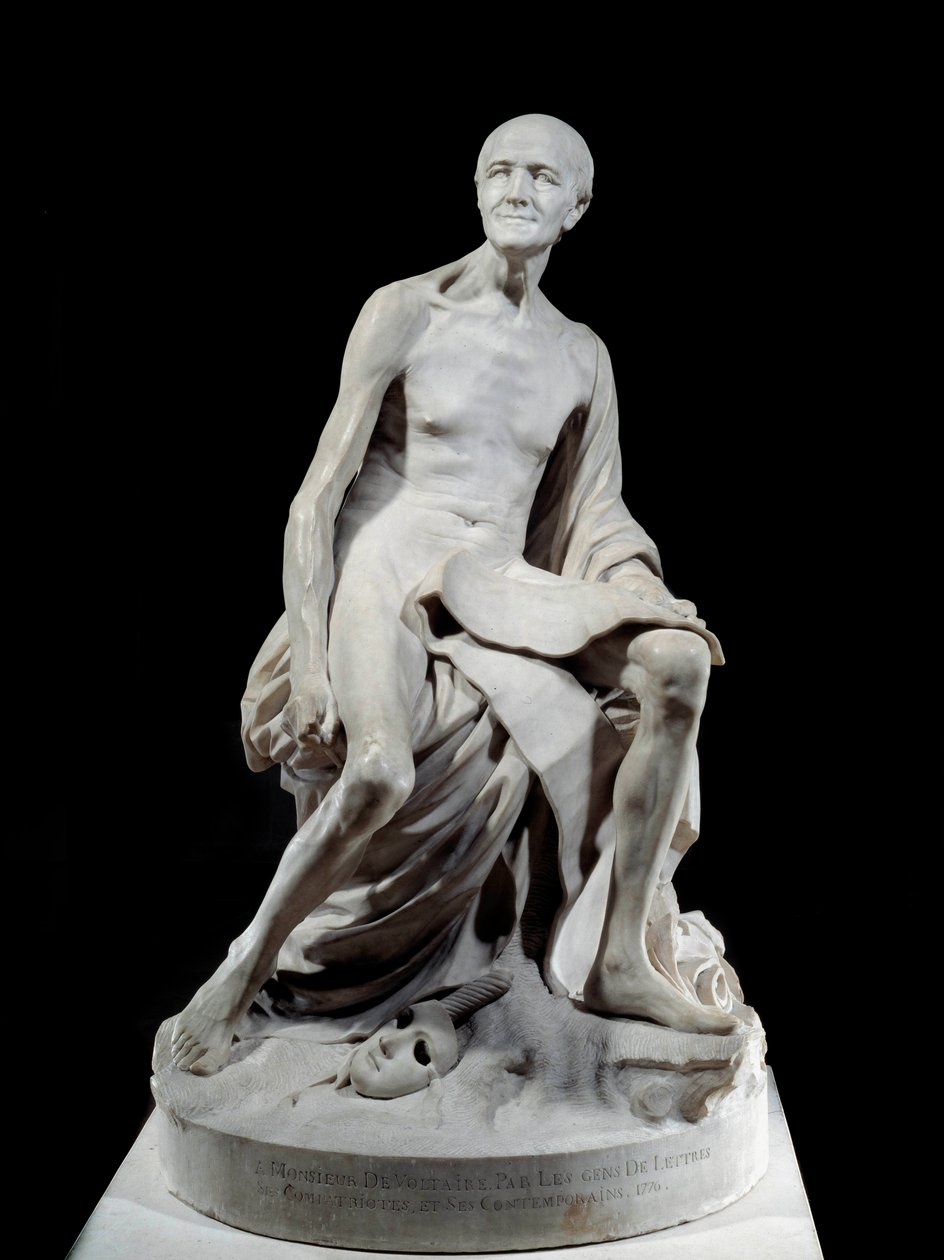 Francois-Marie Arouet detto Voltaire nudo (1694-1778) Scultura in marmo di Jean-Baptiste Pigalle (1714-1785) 1776 Parigi, Museo del Louvre da Jean Baptiste Pigalle