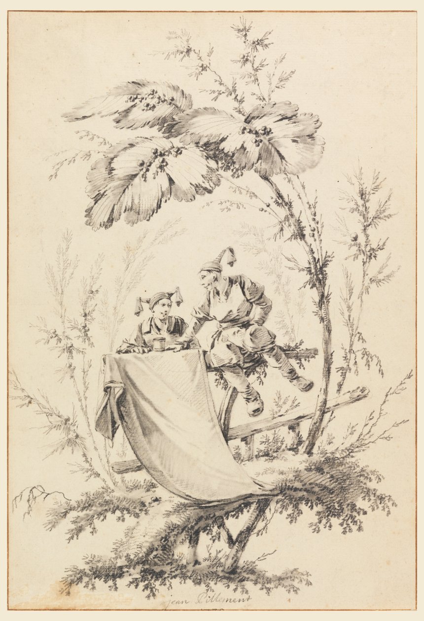 Design per pagina del titolo, Cahier des Parasols Chinois da Jean Baptiste Pillement
