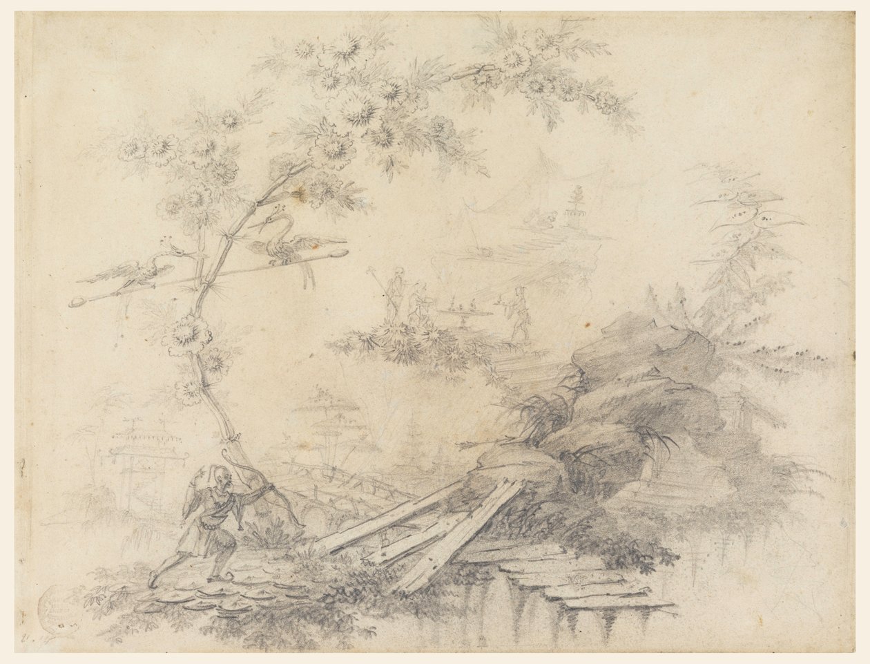 Disegno, fantasia cineseria, 1780 ca. da Jean Baptiste Pillement