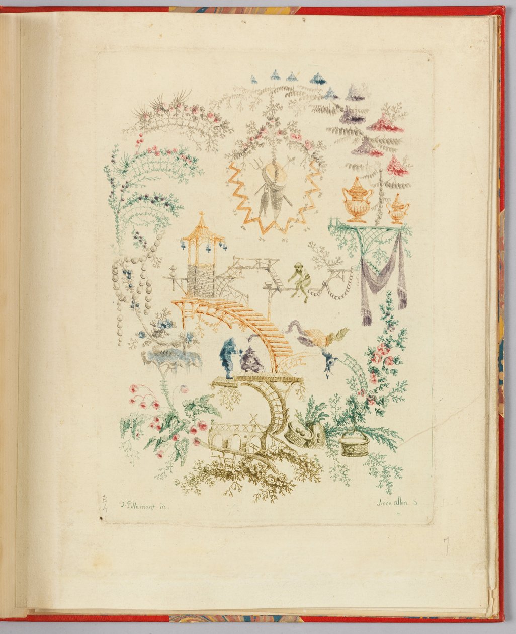 Disegno ornamentale da "Nouvelle suite de cahiers chinois a l