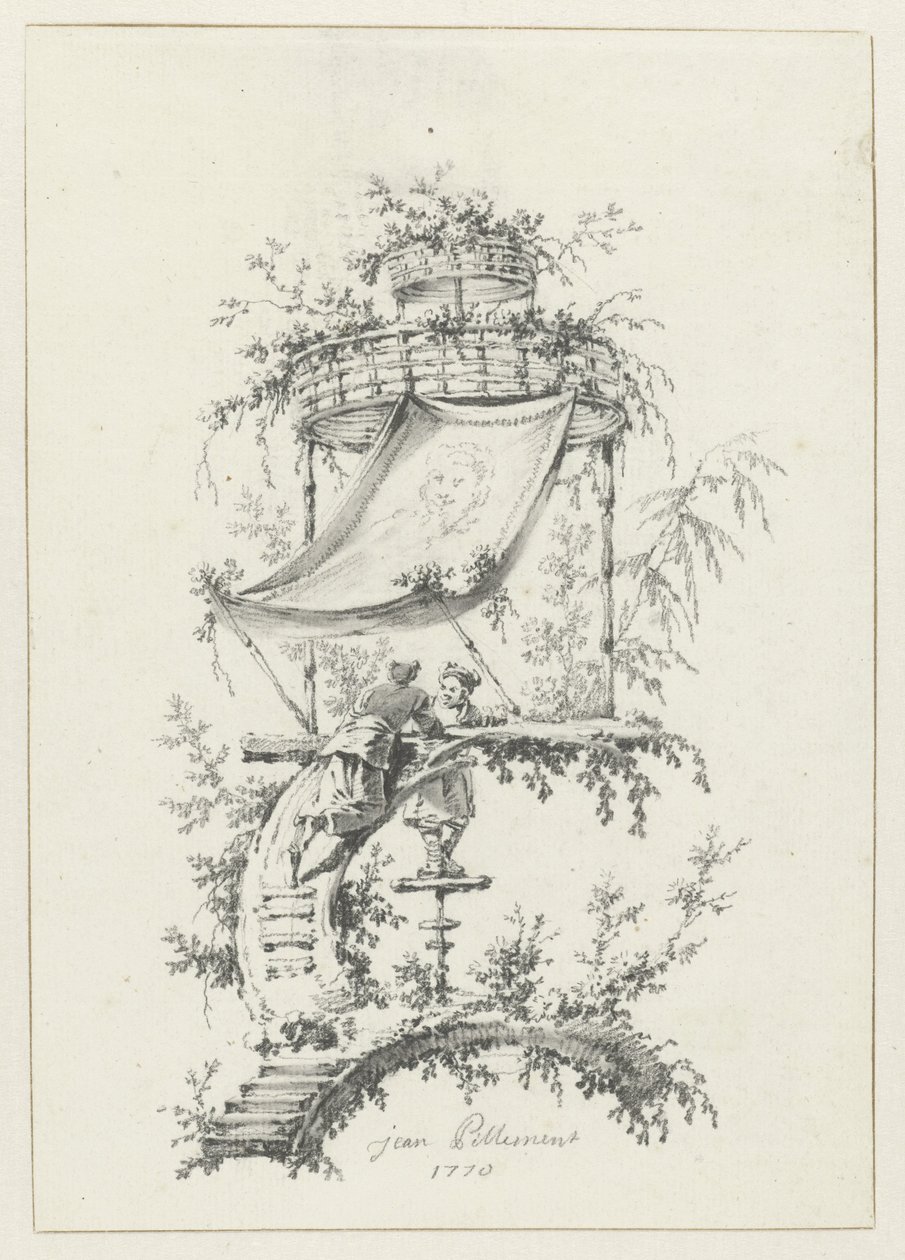 Composizione ornamentale in stile chinoiserie da Jean Baptiste Pillement