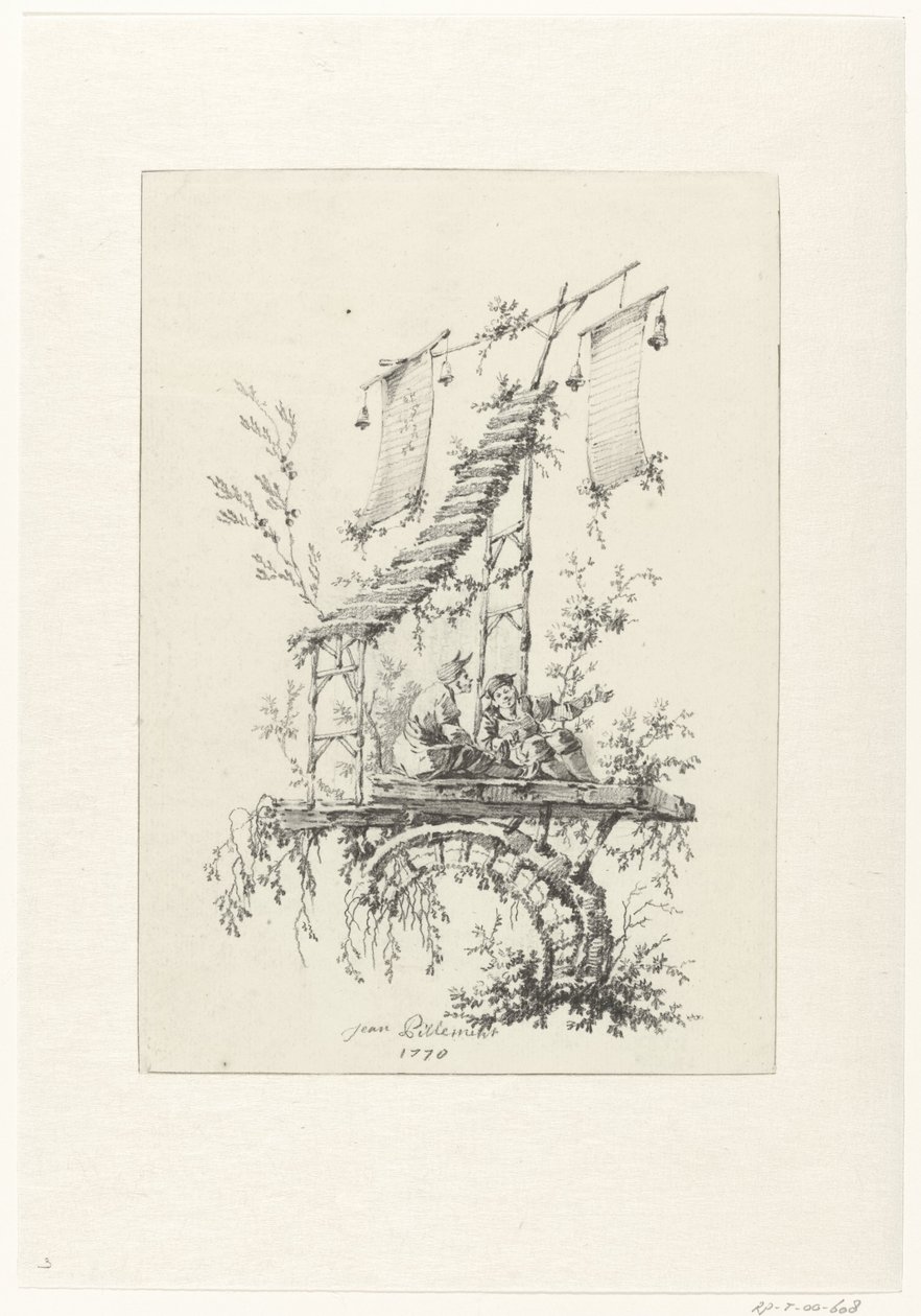 Composizione ornamentale in stile chinoiserie da Jean Baptiste Pillement
