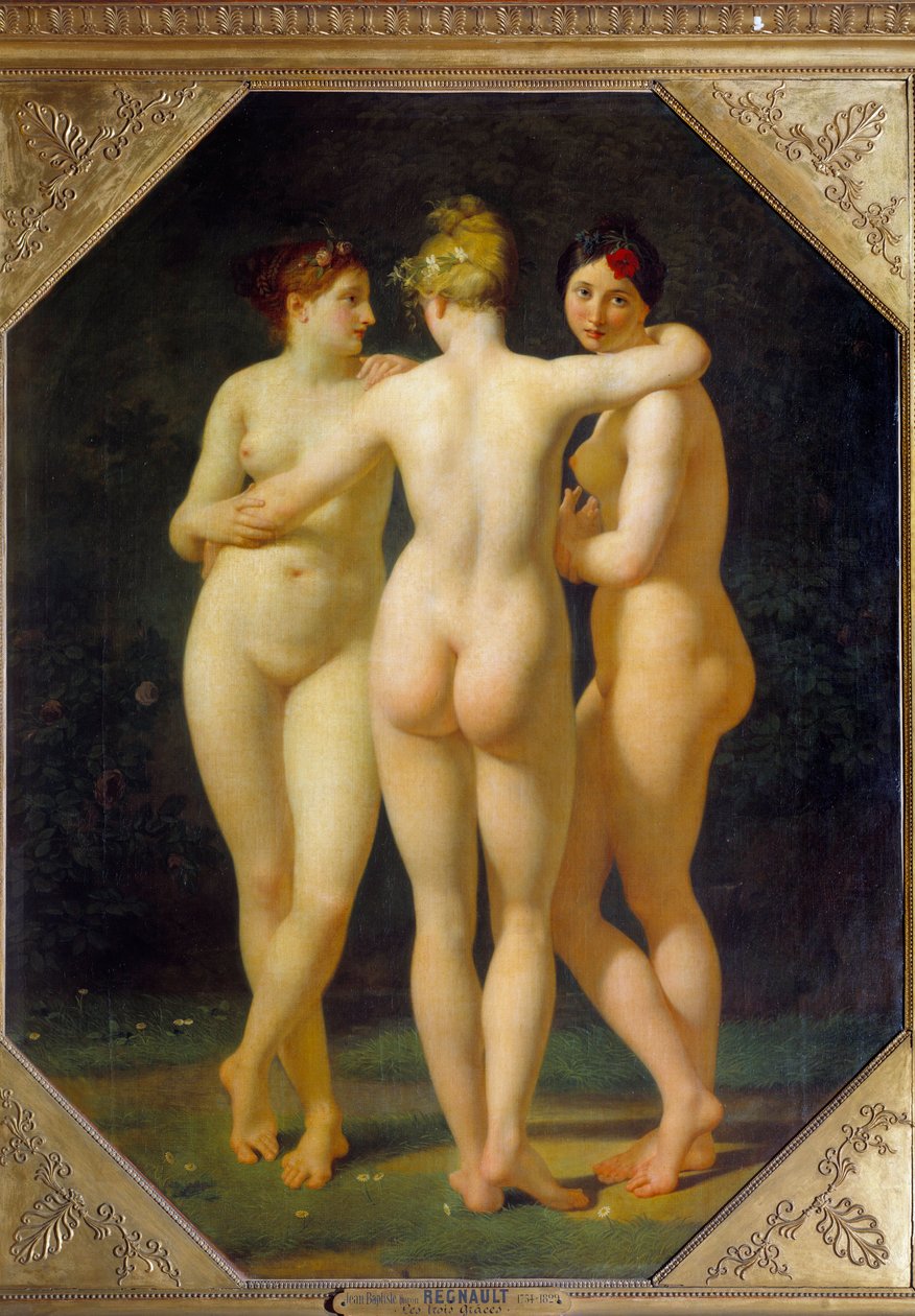 Le tre Grazie. Dipinto di Jean Baptiste Regnault da Jean Baptiste Regnault