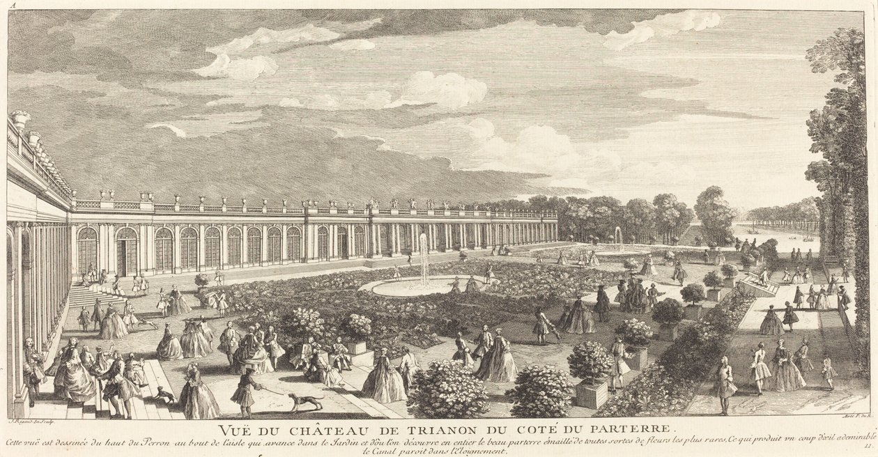 Vista del Castello di Trianon dal lato del Parterre da Jean Baptiste Rigaud