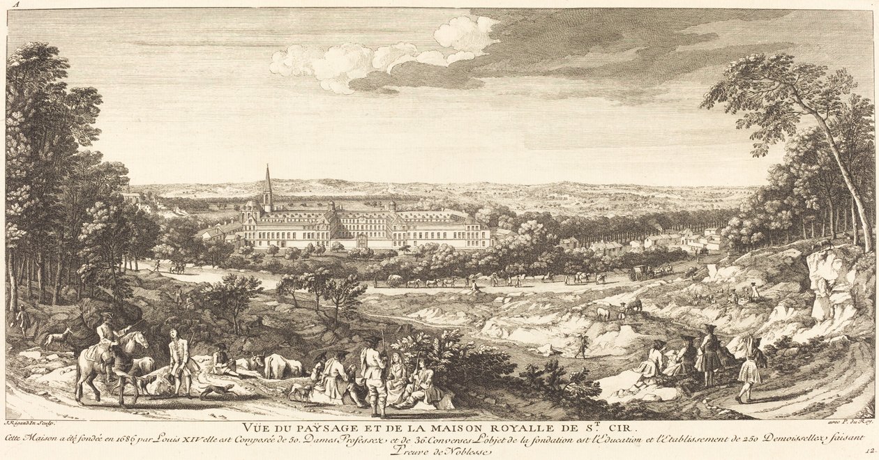 Vista del Paesaggio della Casa Reale di Saint Cir da Jean Baptiste Rigaud