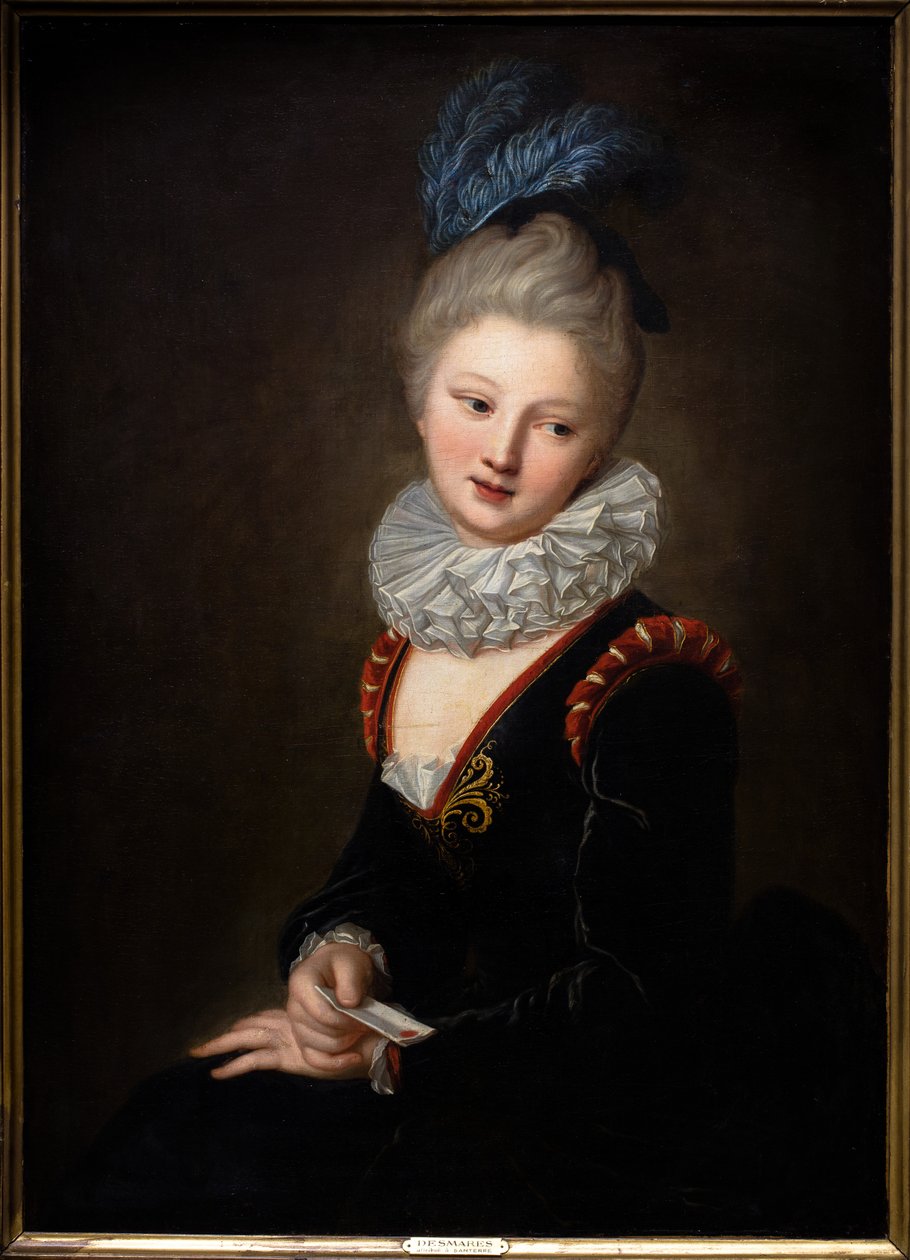 La giovane donna con il biglietto dolce da Jean Baptiste Santerre