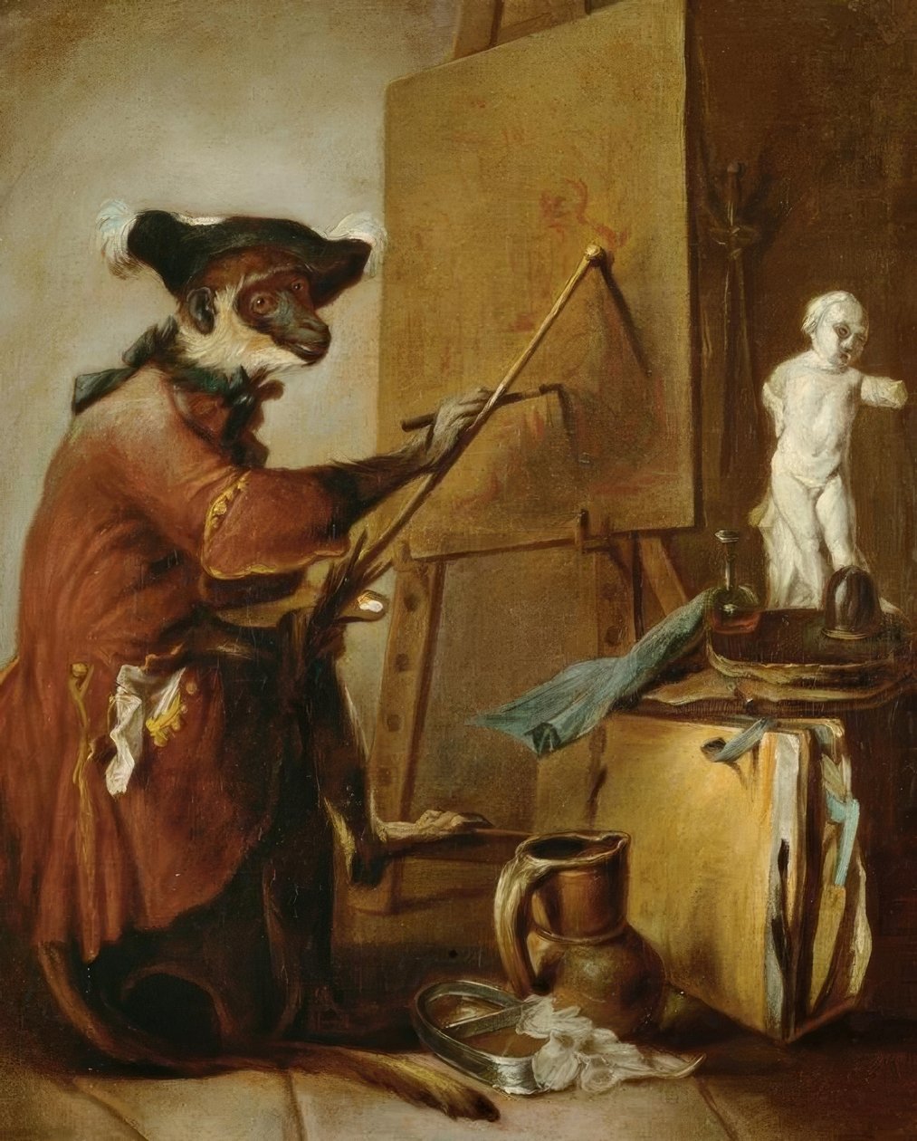 La scimmia pittrice da Jean Baptiste Simeon Chardin