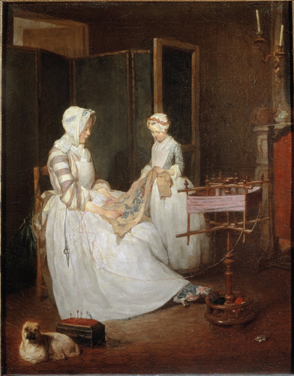 La madre diligente, c.1740 da Jean Baptiste Simeon Chardin