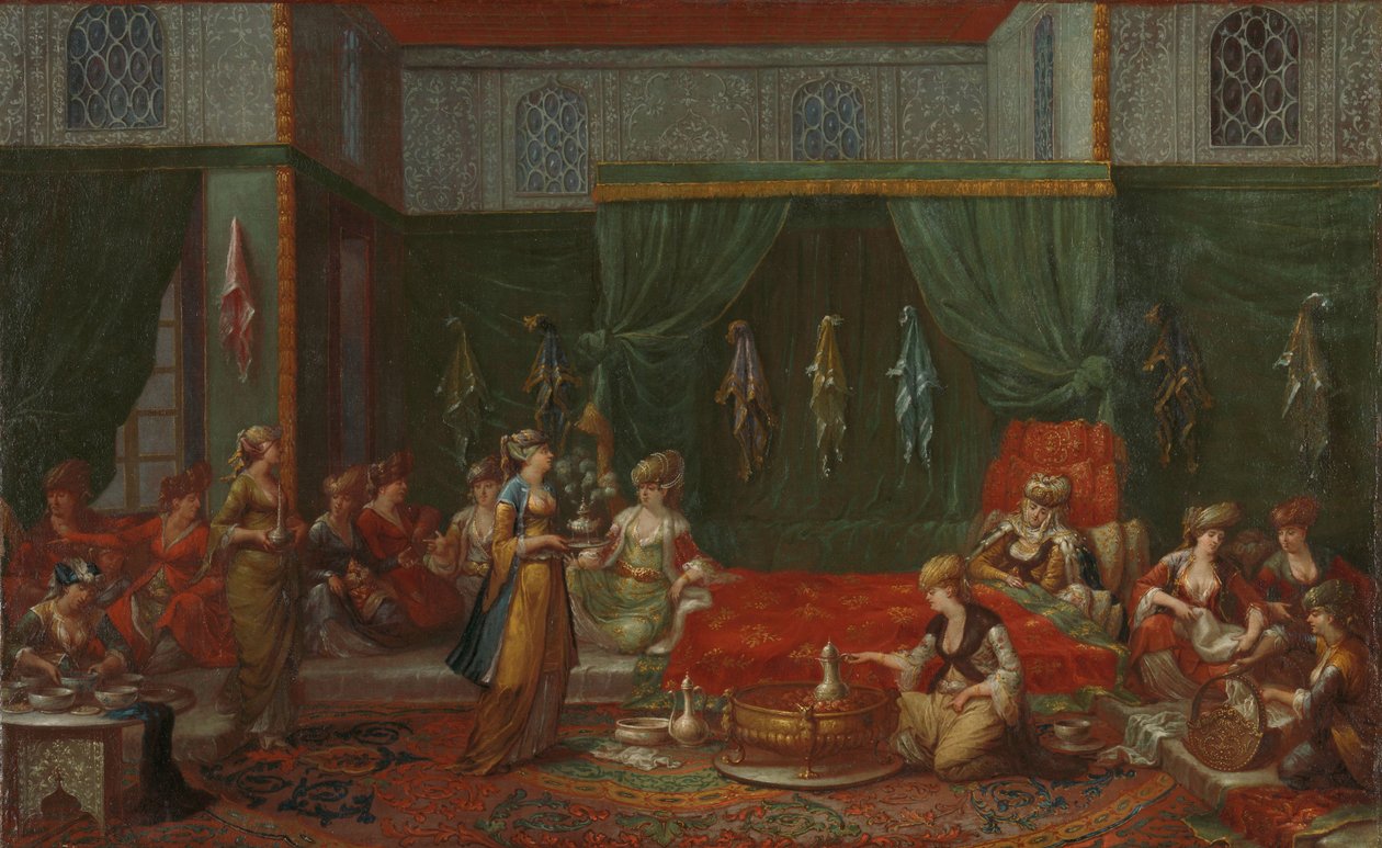 Sala Parto di una Donna Turca Distinta, c.1720-37 da Jean Baptiste Vanmour