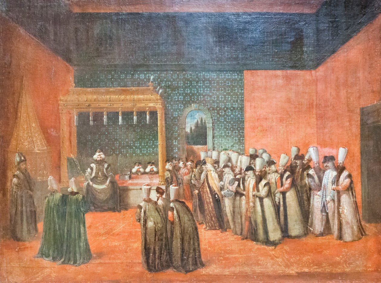 Il sultano Ahmed III riceve un ambasciatore europeo, c.1725 da Jean Baptiste Vanmour