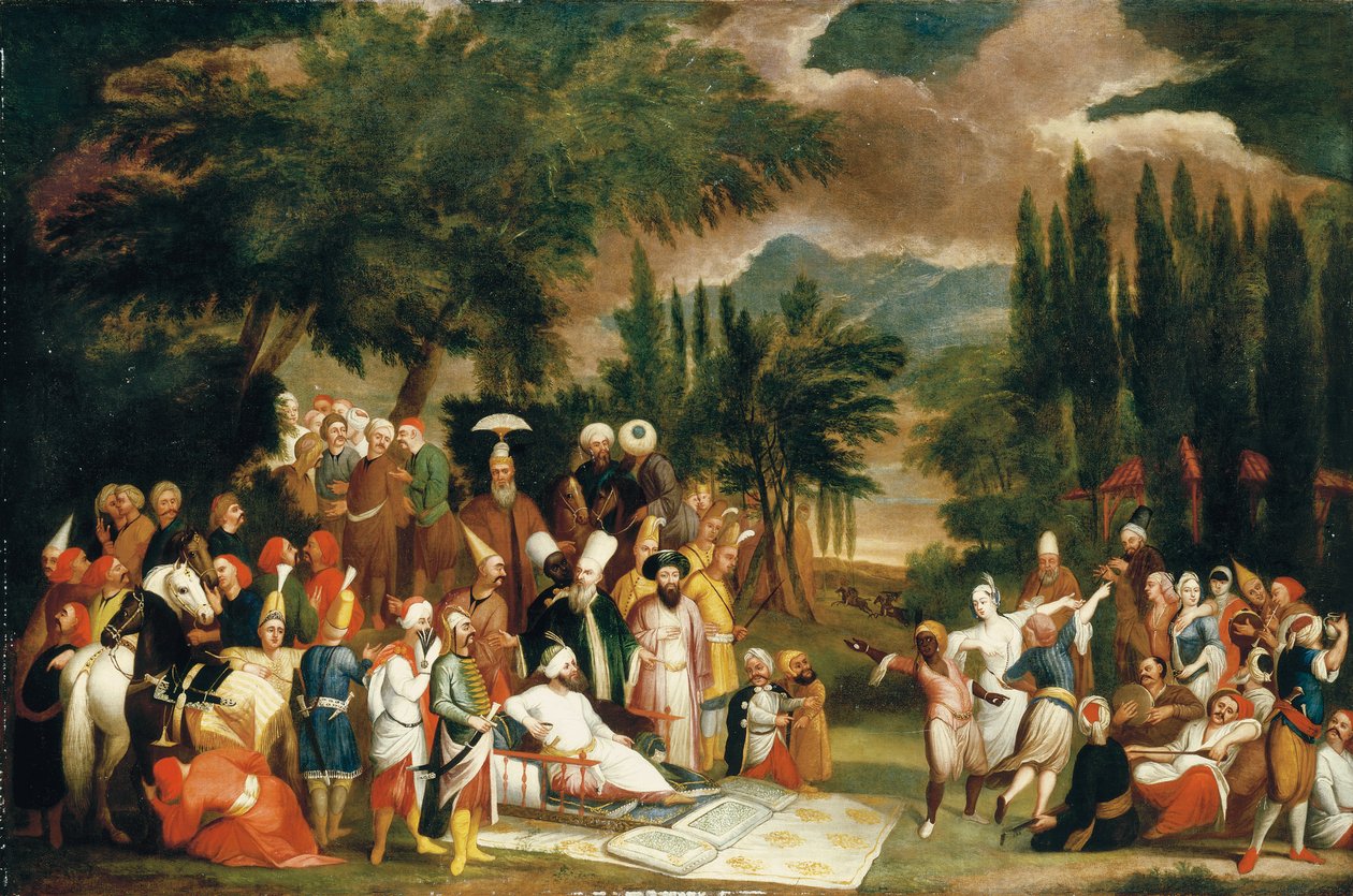 La battuta di caccia del sultano Ahmed III da Jean Baptiste Vanmour