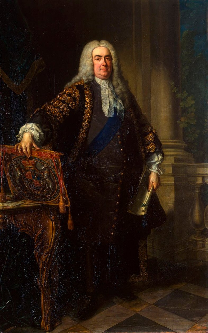 Ritratto di Sir Robert Walpole, 1° conte di Orford, 1676-1745, 1740 da Jean Baptiste van Loo