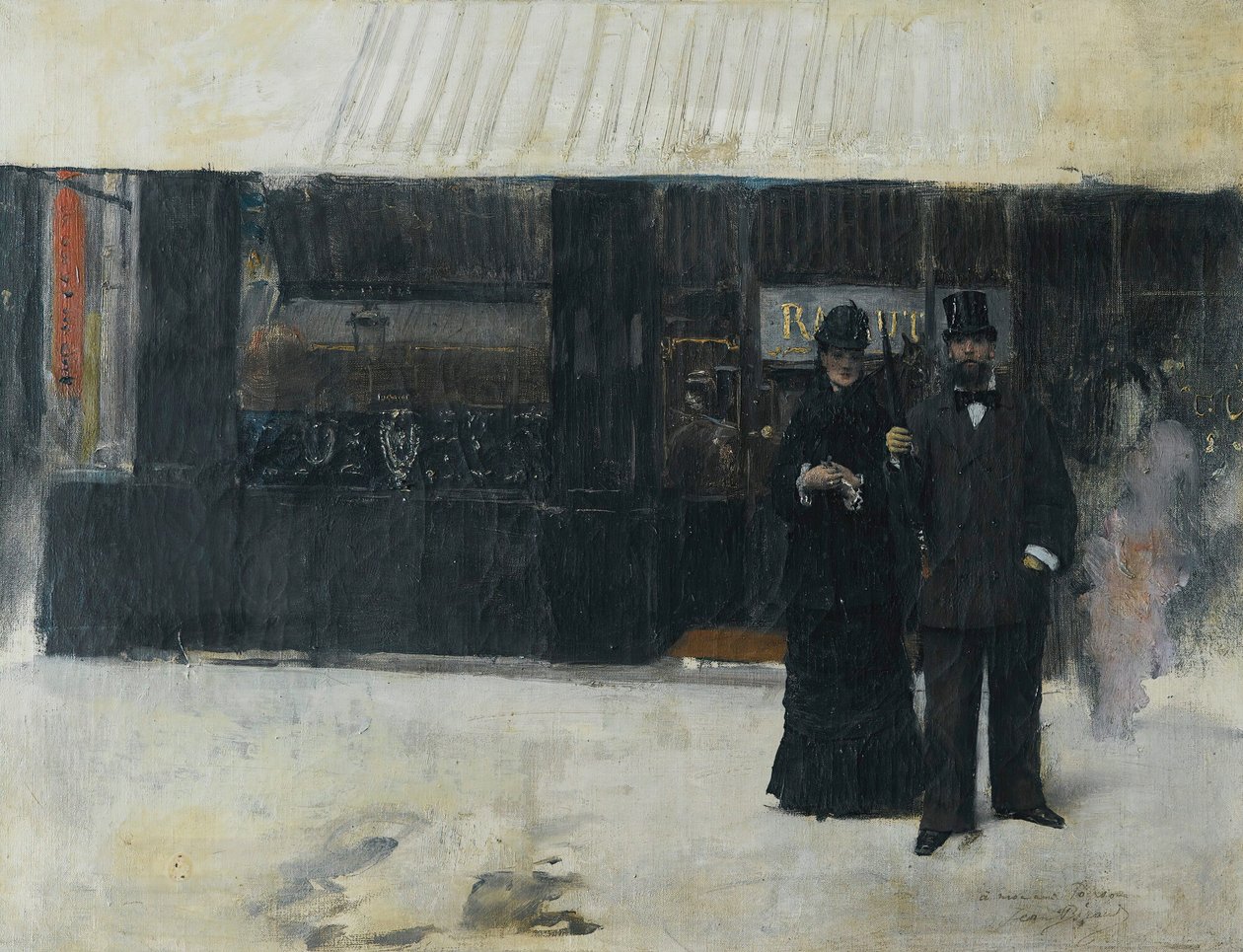 Coppia davanti a una Gioielleria da Jean Beraud